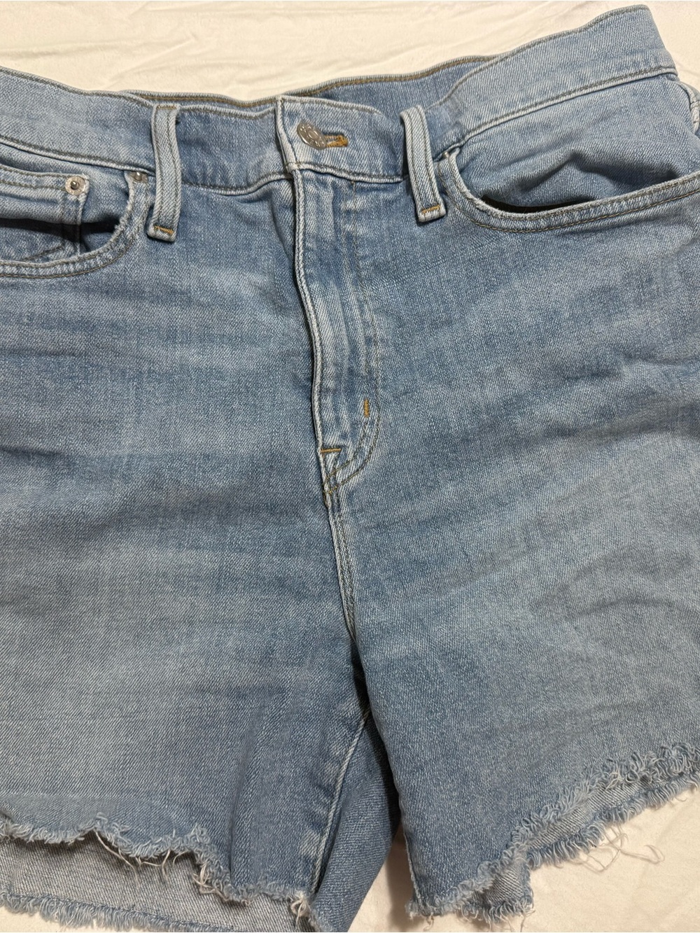 J. Crew Light Blue Denim Jean Shorts with Frayed Hem